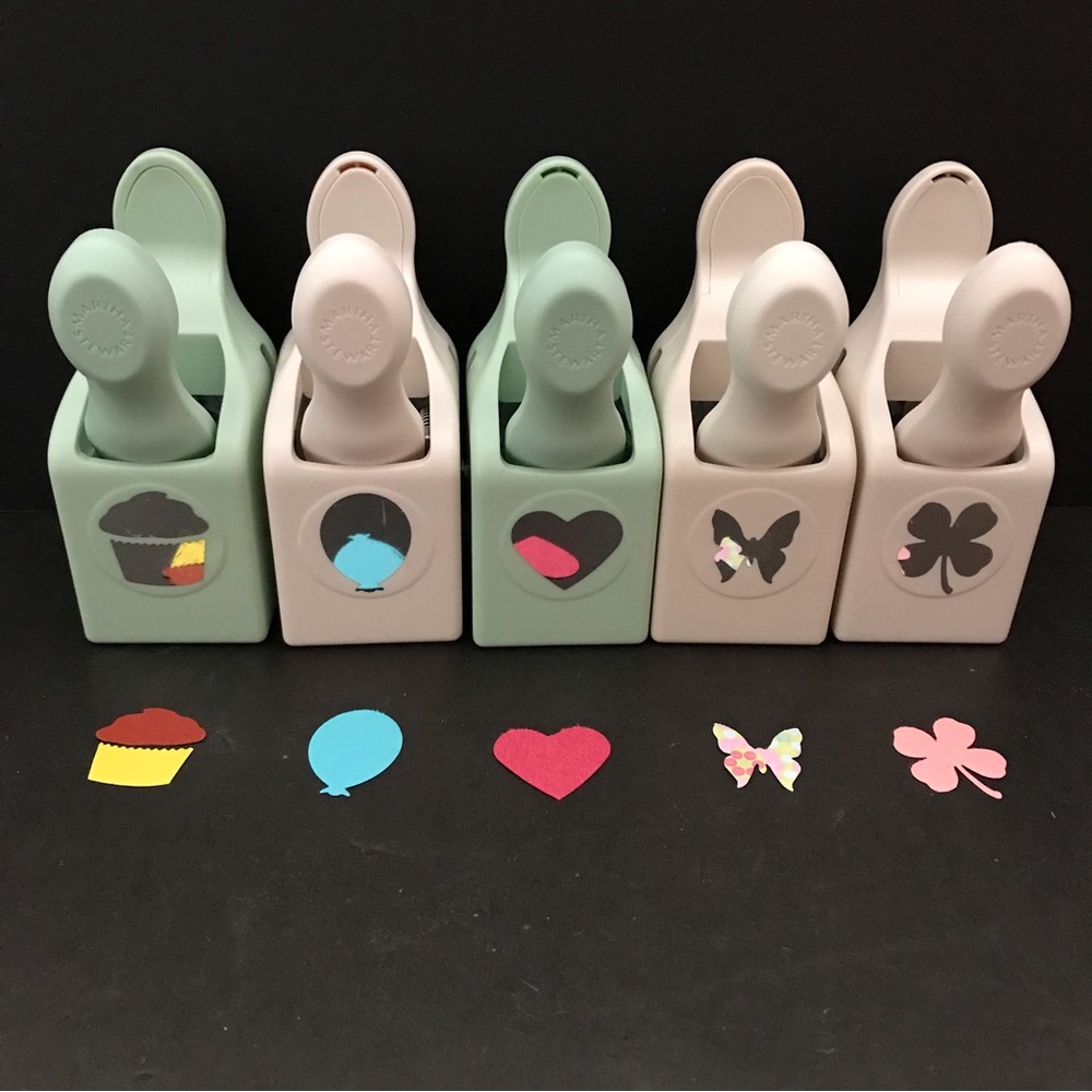 Lot of 5 Martha Stewart craft punches (shape cutters)